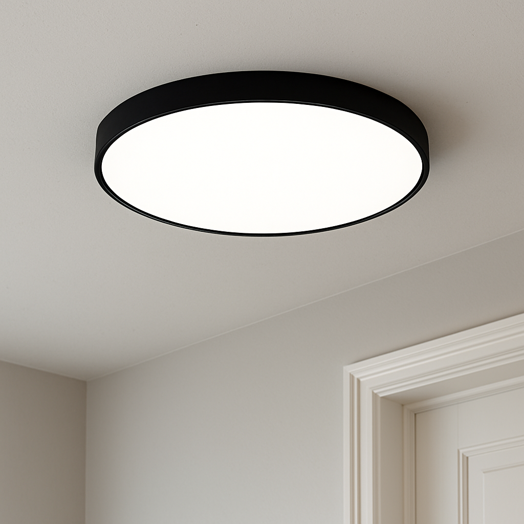 Ultra Thin Dimmable LED Ceiling Light Fixture - Adjustable Color Temperature for Dining Room and Bar, 9W, 23cm to 37cm Sizes 0