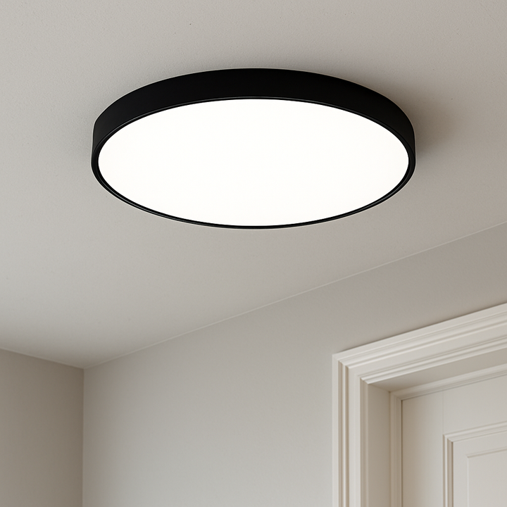 Ultra Thin Dimmable LED Ceiling Light Fixture - Adjustable Color Temperature for Dining Room and Bar, 9W, 23cm to 37cm Sizes 0
