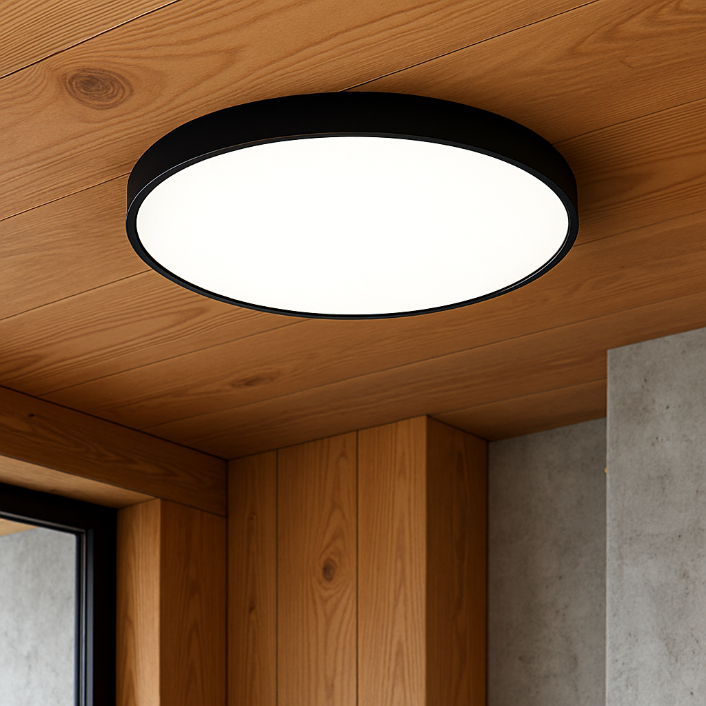 Ultra Thin Dimmable LED Ceiling Light Fixture - Adjustable Color Temperature for Dining Room and Bar, 9W, 23cm to 37cm Sizes 2