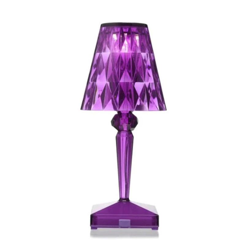 Variant image for Elegant Crystal Table Lamp - USB Rechargeable, 6 Color Options, Perfect for Bedside or Living Room-6