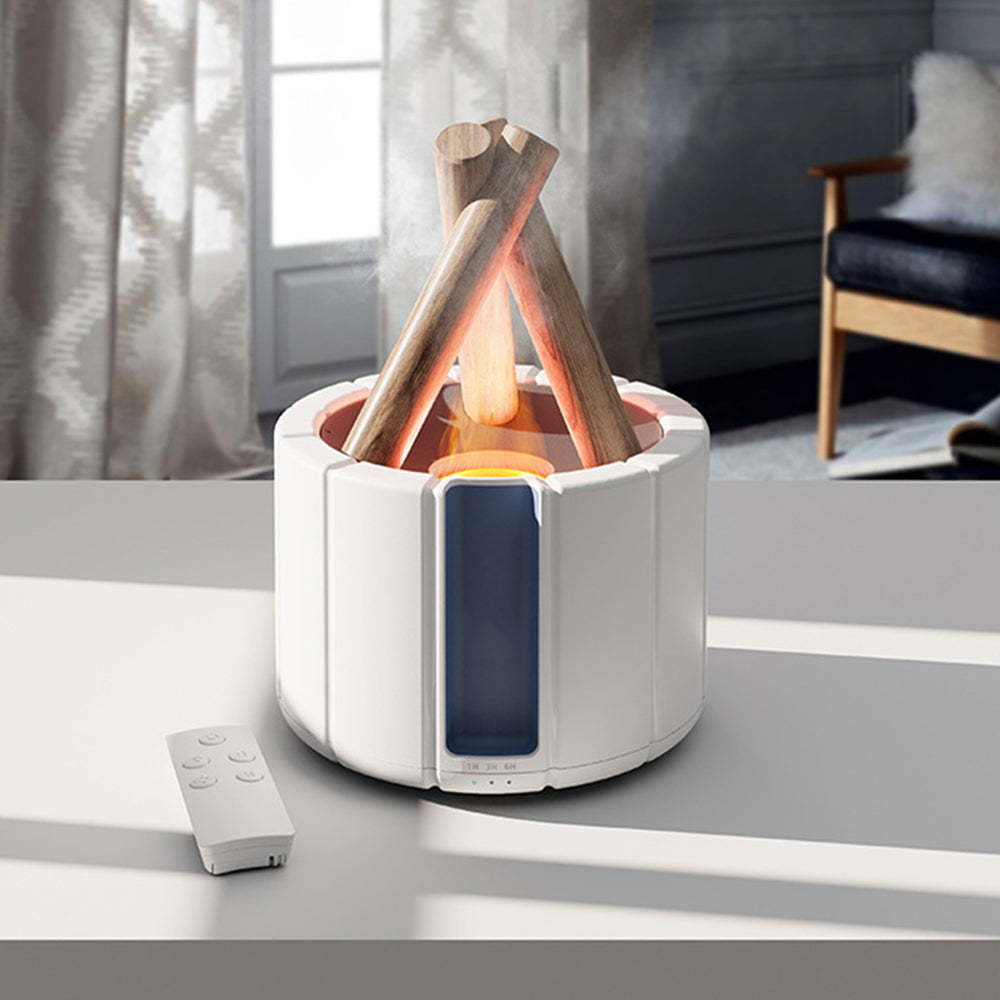 Multifunctional Table Lamp with Flame Effect, Humidifier, and Aroma Diffuser - Perfect for Bedroom and Living Room Use-2