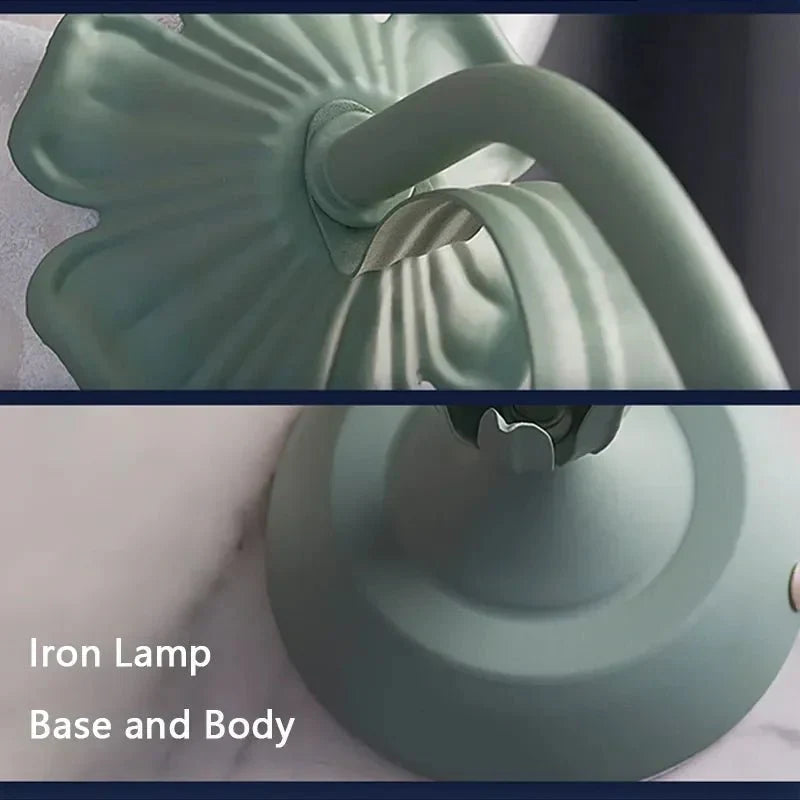 Vintage Floral Table Lamp with Metal Base and Acrylic Shade - 50cm Height, Ideal for Bedside or Living Room Use 4