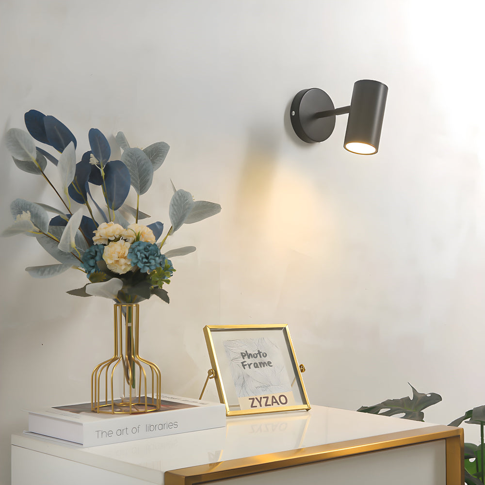 Modern Adjustable LED Wall Lamp - Matte Black or White Finish, Energy Efficient Wall Lights with Customizable Angle-3