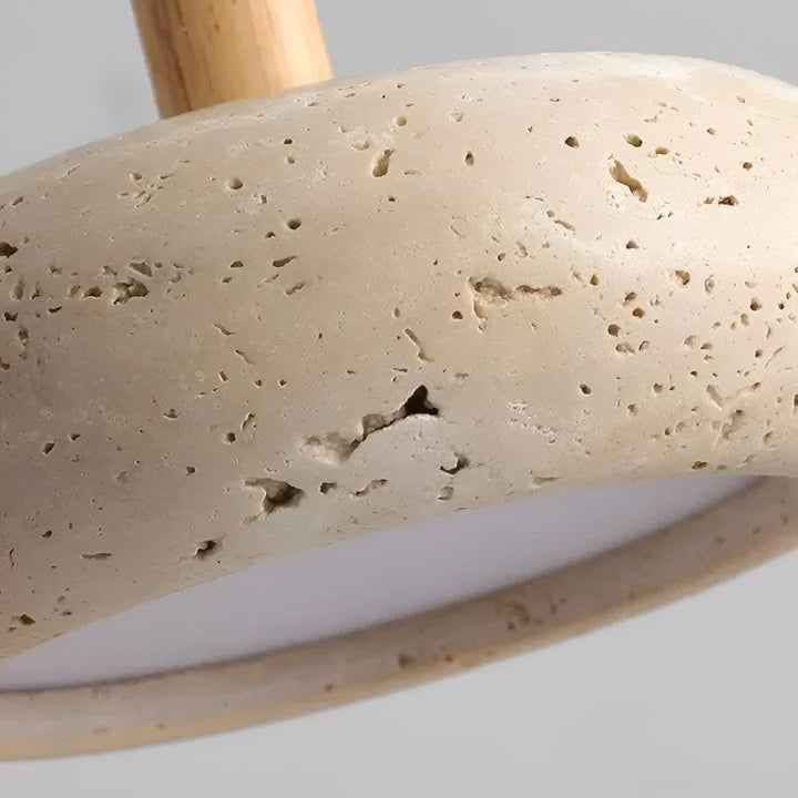 Wabi-Sabi Inspired LED Ceiling Light Fixture with Retro Stone Design for Modern Living Spaces - Warm Illumination 6