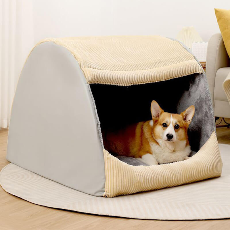 Cozy Flannel Dog Bed with Thick Plush Filling - Spacious and Easy to Clean, Durable Design for Ultimate Comfort-4