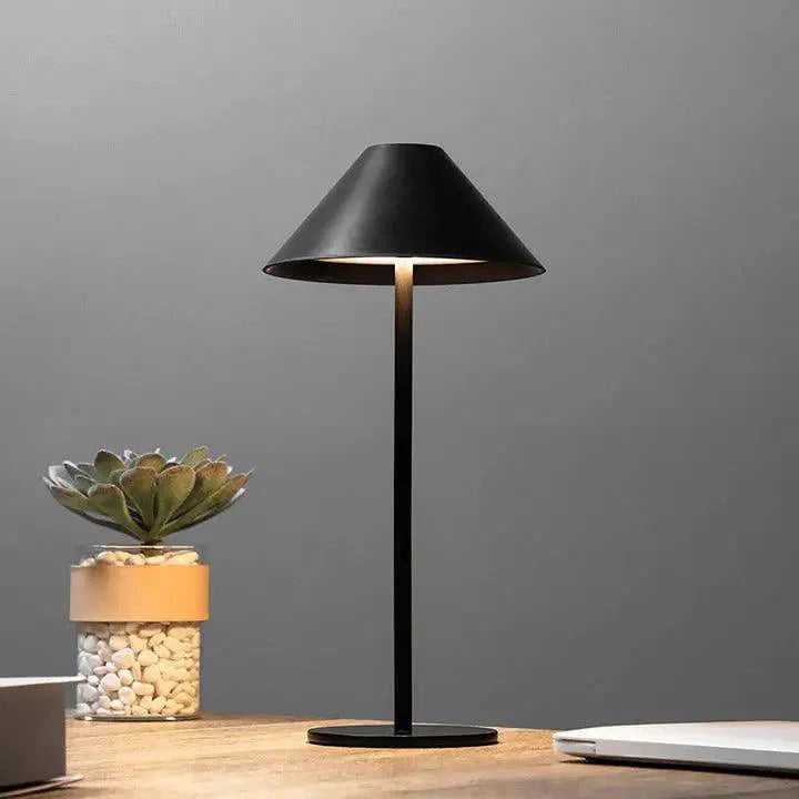Wireless Minimalist Table Lamp - Touch Control, Weatherproof, Portable Battery Operated Design for Indoor and Outdoor Use 0