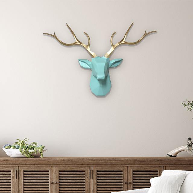 Variant image for Oversized 3D Nordic Deer Head Wall Art - 78cm Geometric Design, Modern Wall Decor in 7 Colors-6