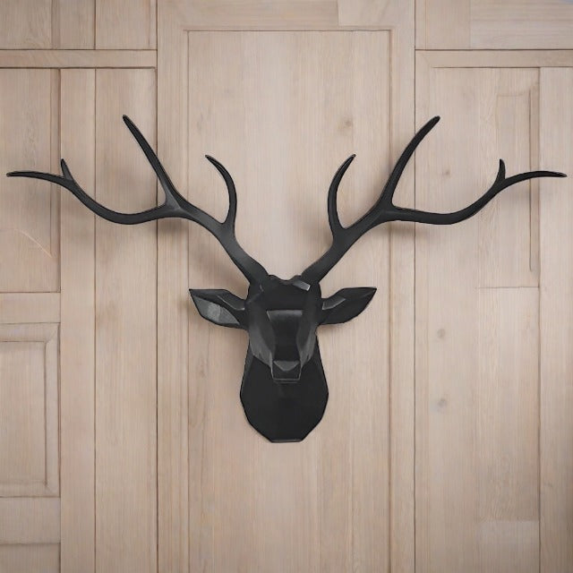Variant image for Oversized 3D Nordic Deer Head Wall Art - 78cm Geometric Design, Modern Wall Decor in 7 Colors-4