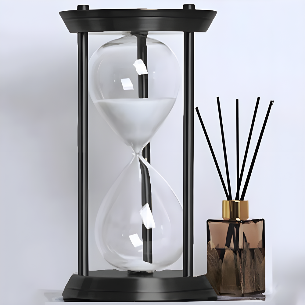 Variant image for Retro Metal Hourglass Timer - 15 Minute Sand Timer with Elegant Antique Silver Design for Home Decor-2
