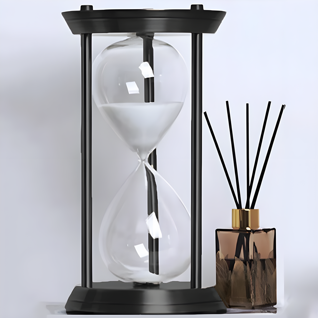 Variant image for Retro Metal Hourglass Timer - 15 Minute Sand Timer with Elegant Antique Silver Design for Home Decor-2