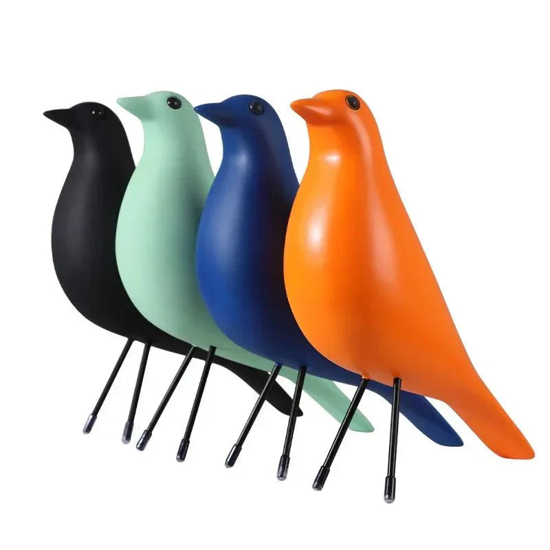 Colorful Resin Bird House Ornament - Whimsical Pigeon Sculpture for Home Decor, 26 x 23 cm-3