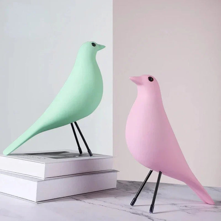 Colorful Resin Bird House Ornament - Whimsical Pigeon Sculpture for Home Decor, 26 x 23 cm-5