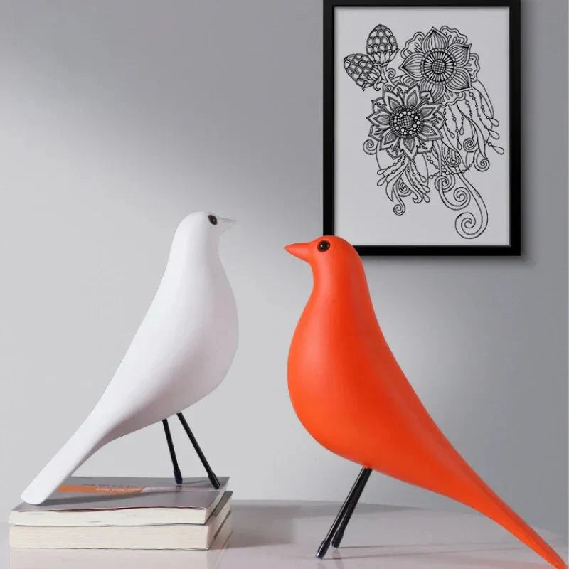 Colorful Resin Bird House Ornament - Whimsical Pigeon Sculpture for Home Decor, 26 x 23 cm-2