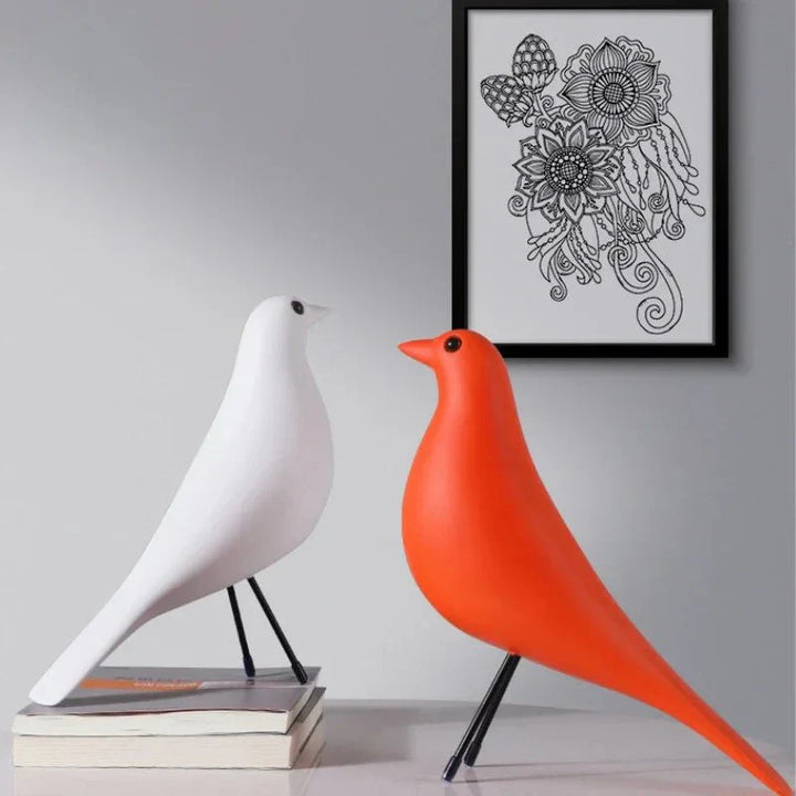 Colorful Resin Bird House Ornament - Whimsical Pigeon Sculpture for Home Decor, 26 x 23 cm-2