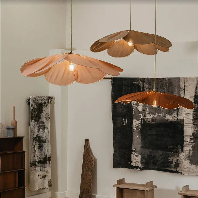 Elegant Flower Leaf Pendant Lamp - Modern Floral Pendant Lighting for Living Room, Bedroom, and Dining Area-2