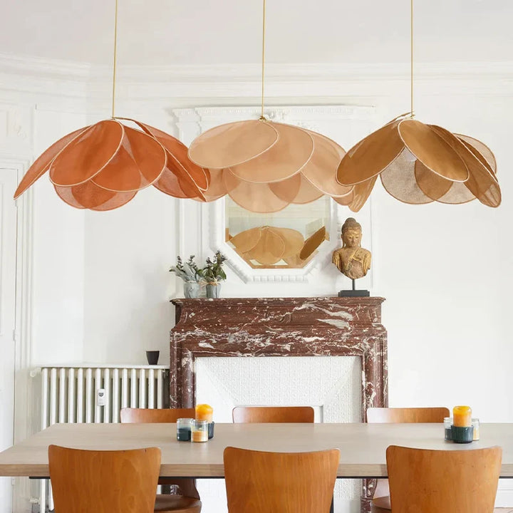 Elegant Flower Leaf Pendant Lamp - Modern Floral Pendant Lighting for Living Room, Bedroom, and Dining Area-3