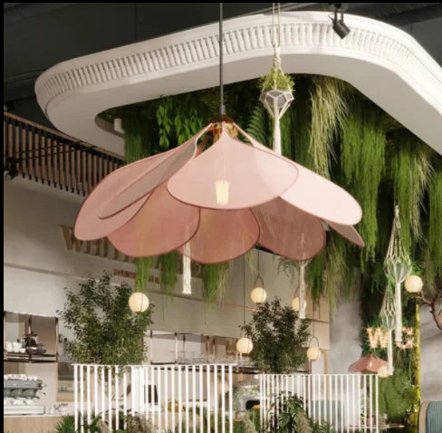 Elegant Flower Leaf Pendant Lamp - Modern Floral Pendant Lighting for Living Room, Bedroom, and Dining Area-4