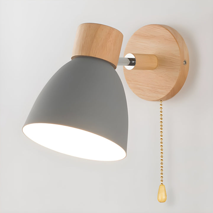 Variant image for Nordic Wooden Wall Lamp with Adjustable Head and Built-in Switch - Cozy Wall Lights for Indoor Ambiance-3