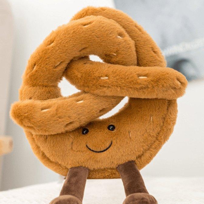 Soft Plush Decorative Bakery Pillows - Fun Croissant, Baguette, and Pretzel Designs for Sofa and Couch Decor-1