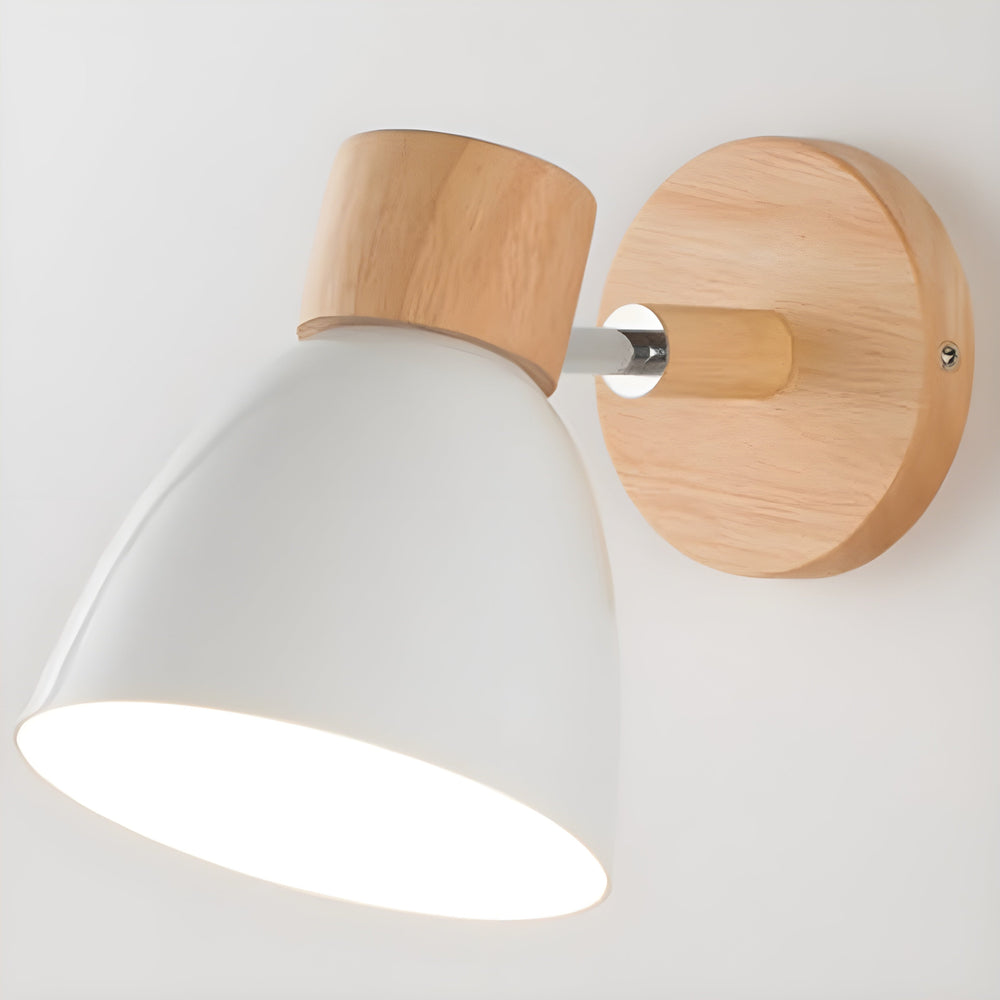 Nordic Wooden Wall Lamp with Adjustable Head and Built-in Switch - Cozy Wall Lights for Indoor Ambiance-2