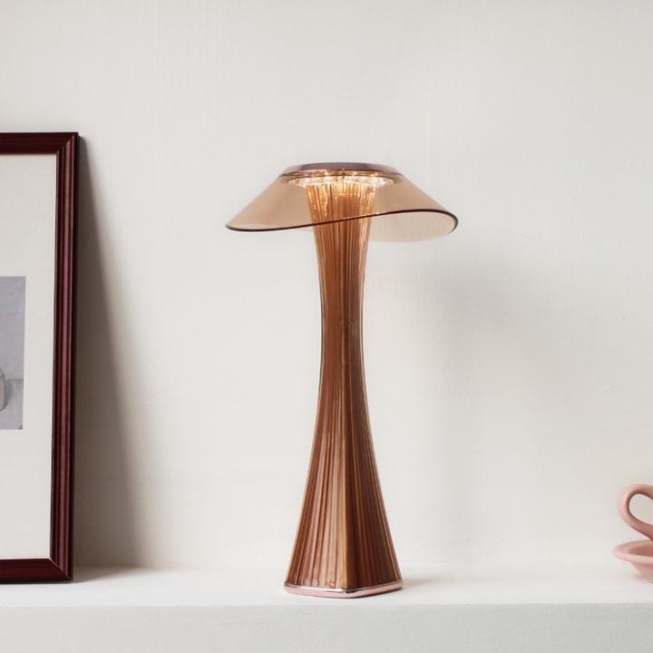 Wireless LED Crystal Table Lamp - Dimmable Bedside Lamp with Touch Control, Battery Operated, Cordless Design for Modern Spaces-2