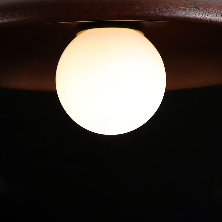 Wooden Flush Mount Ceiling Light Fixture - Minimalist Design for Modern Interiors, Natural Wood, Easy Installation-6