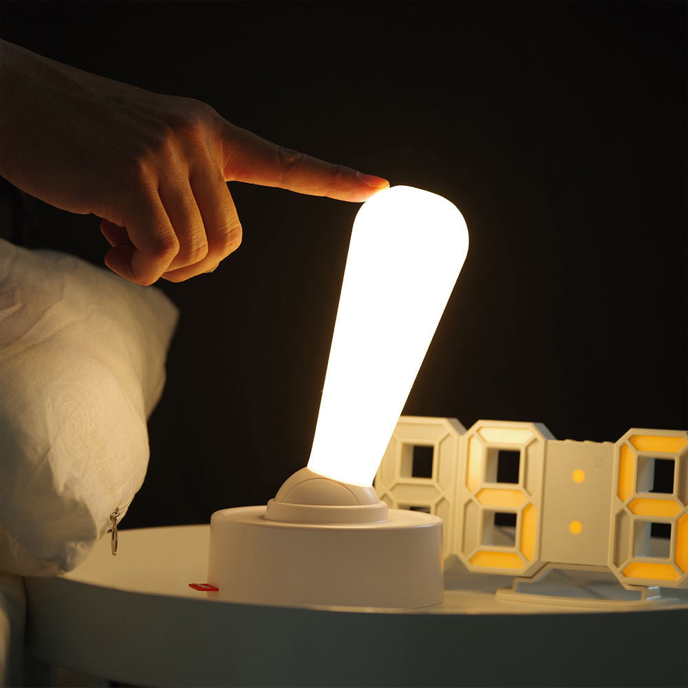 Retro Rechargeable LED Table Lamp - Touch Control, Two Brightness Levels, Cordless Design for Bedside or Outdoor Use-1