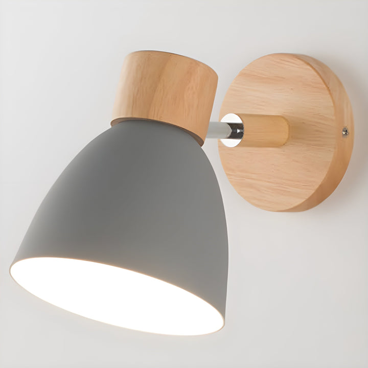 Variant image for Nordic Wooden Wall Lamp with Adjustable Head and Built-in Switch - Cozy Wall Lights for Indoor Ambiance-4