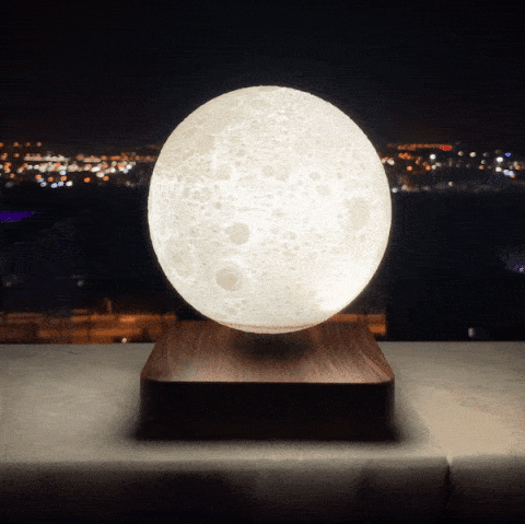 Floating Moon Lamp with 3D-Printed Design and Wireless Technology - Magical Home Decor with 360-Degree Rotation-5