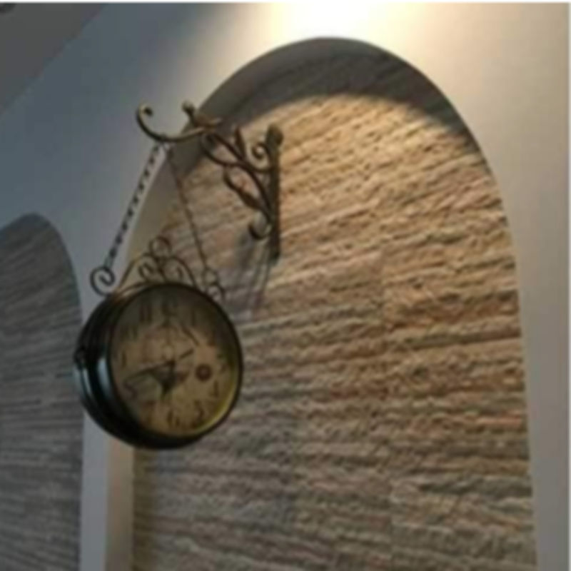 Double-Sided Weatherproof Outdoor Garden Clock - Vintage Design in Metal and Glass, Quartz Movement, Easy to Install-6