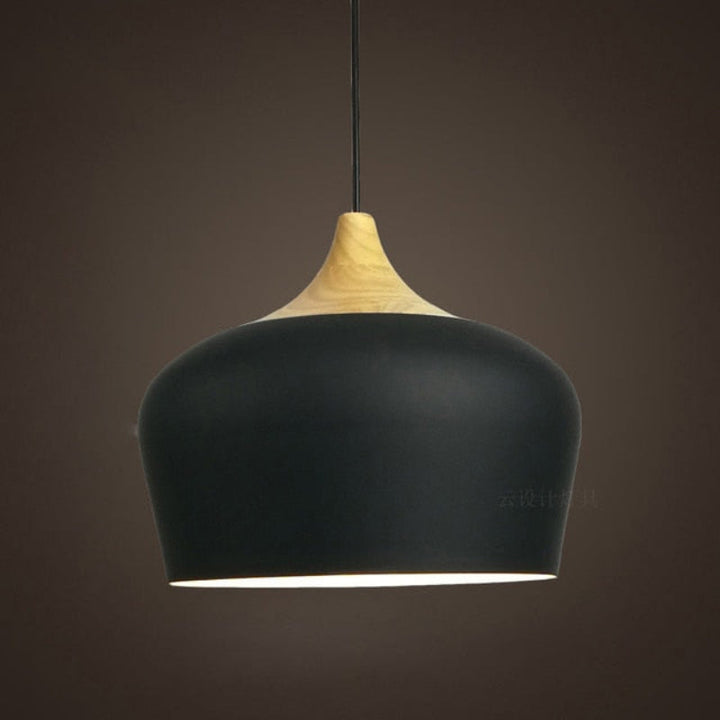 Variant image for Adjustable Pastel Pendant Light - Retro Ceiling Light Fixture for Kitchen and Home, Wood and Aluminum Design-17