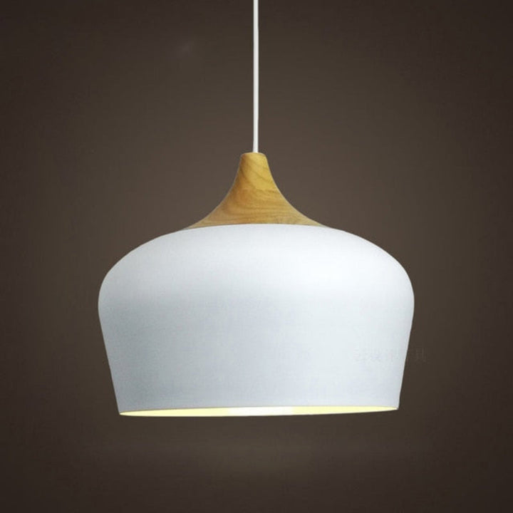 Variant image for Adjustable Pastel Pendant Light - Retro Ceiling Light Fixture for Kitchen and Home, Wood and Aluminum Design-15