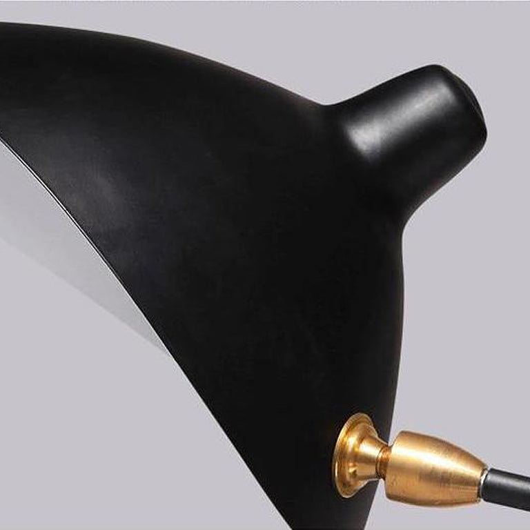 Modern Black Chandelier Light with Rotating Shades - Mid-Century Style Pendant for Dining Room and Living Spaces-4