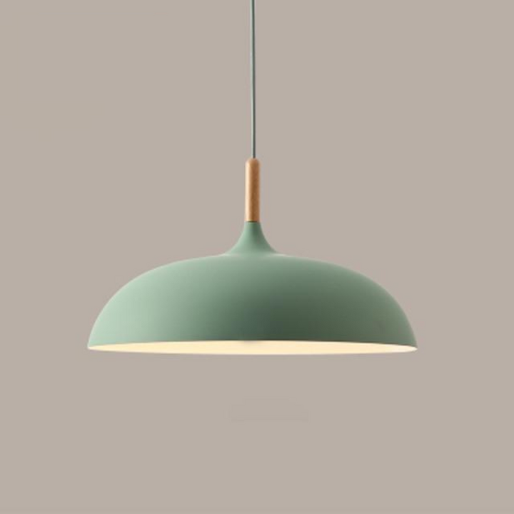 Variant image for Adjustable Pastel Pendant Light - Retro Ceiling Light Fixture for Kitchen and Home, Wood and Aluminum Design-1