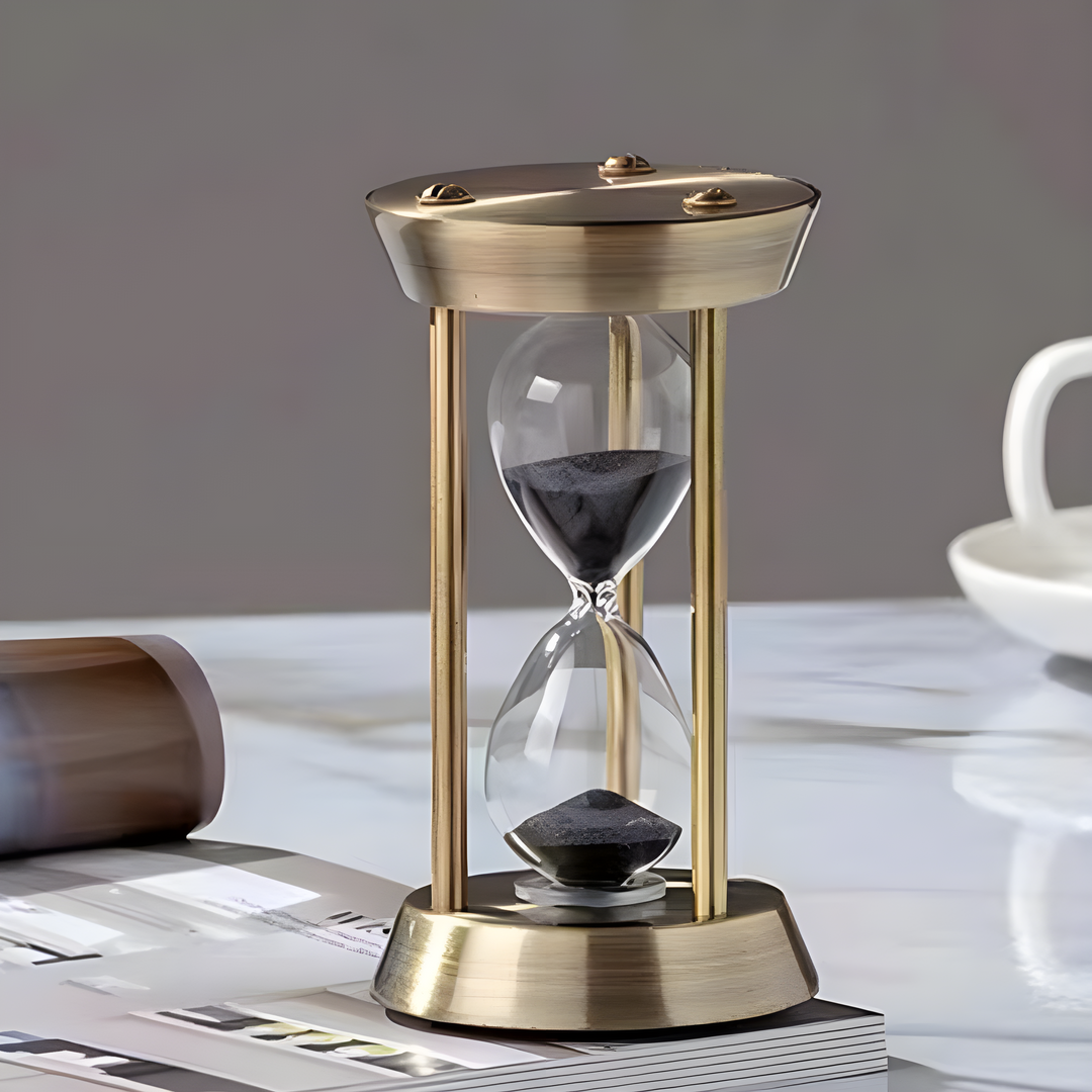 Variant image for Retro Metal Hourglass Timer - 15 Minute Sand Timer with Elegant Antique Silver Design for Home Decor-3