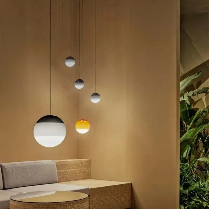 Gradient Glass Pendant Light - Seven Color Modern Kitchen Pendant Lighting, Minimalist Design for Home Decor, LED Compatible-6