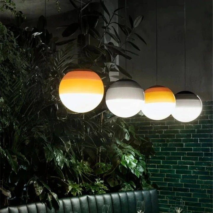 Gradient Glass Pendant Light - Seven Color Modern Kitchen Pendant Lighting, Minimalist Design for Home Decor, LED Compatible-5