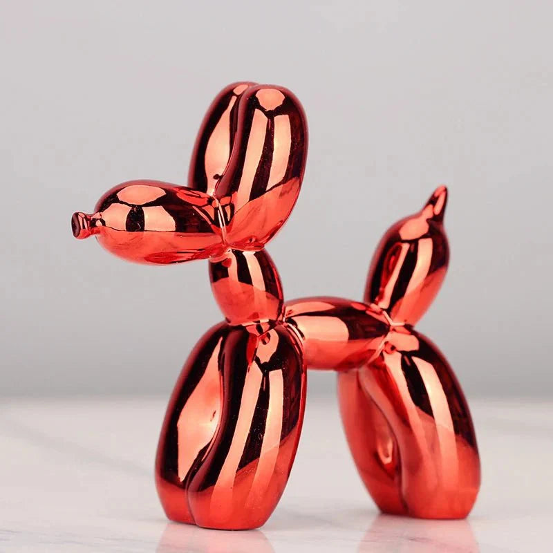 Modern Balloon Dog Sculpture - Shiny Synthetic Resin Decorative Accent for Home Decor - 12 Tall, Glossy Finish-1