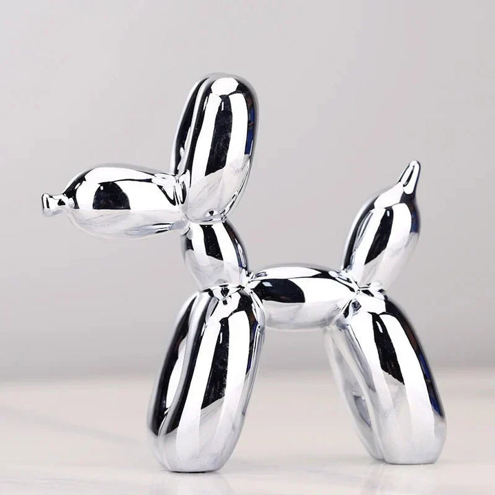 Variant image for Modern Balloon Dog Sculpture - Shiny Synthetic Resin Decorative Accent for Home Decor - 12 Tall, Glossy Finish-2