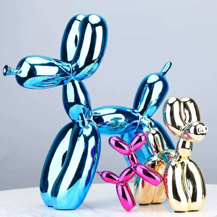 Modern Balloon Dog Sculpture - Shiny Synthetic Resin Decorative Accent for Home Decor - 12 Tall, Glossy Finish-2