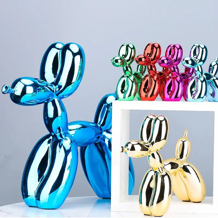 Modern Balloon Dog Sculpture - Shiny Synthetic Resin Decorative Accent for Home Decor - 12 Tall, Glossy Finish-3