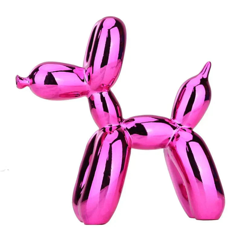 Modern Balloon Dog Sculpture - Shiny Synthetic Resin Decorative Accent for Home Decor - 12 Tall, Glossy Finish-6