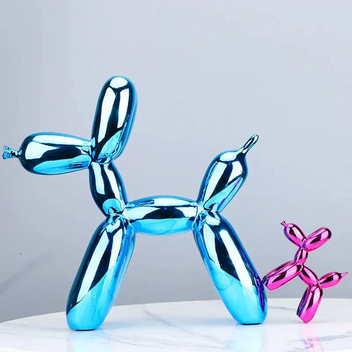 Modern Balloon Dog Sculpture - Shiny Synthetic Resin Decorative Accent for Home Decor - 12 Tall, Glossy Finish-4