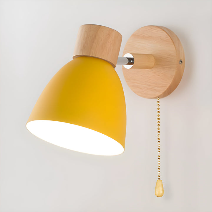 Variant image for Nordic Wooden Wall Lamp with Adjustable Head and Built-in Switch - Cozy Wall Lights for Indoor Ambiance-7