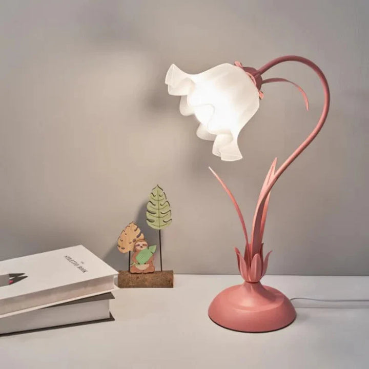 Variant image for Elegant Flower Table Lamp with Adjustable Arm - Vintage Bedside Lamp for Living Room and Home Office Decor-3