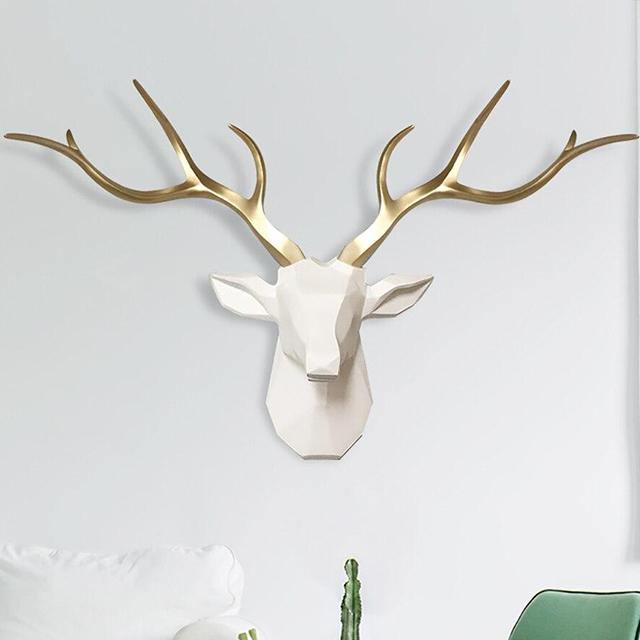 Variant image for Oversized 3D Nordic Deer Head Wall Art - 78cm Geometric Design, Modern Wall Decor in 7 Colors-3