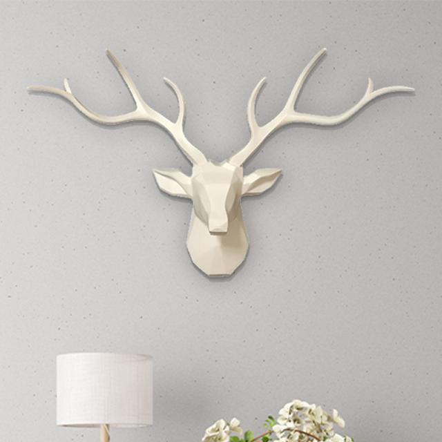 Variant image for Oversized 3D Nordic Deer Head Wall Art - 78cm Geometric Design, Modern Wall Decor in 7 Colors-5